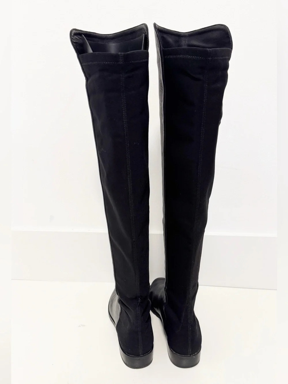 Stuart Weitzman 5050 Boot Black Leather size 6
